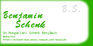 benjamin schenk business card